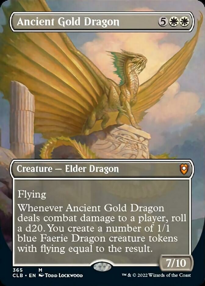 Ancient Gold Dragon (Borderless Alternate Art) [Commander Legends: Battle for Baldur's Gate] | Dragon's Lair Comics and Fantasy Houston TX