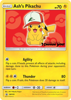 Ash's Pikachu (SM109) [Sun & Moon: Black Star Promos] | Dragon's Lair Comics and Fantasy Houston TX