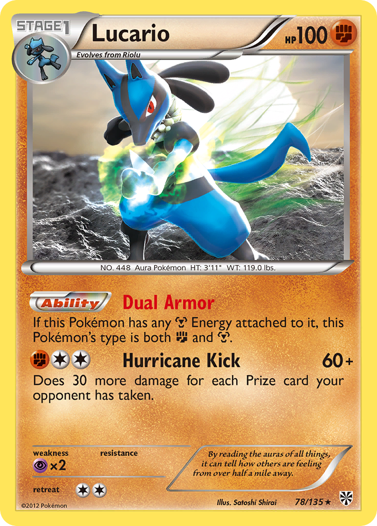 Lucario (78/135) [Black & White: Plasma Storm] | Dragon's Lair Comics and Fantasy Houston TX