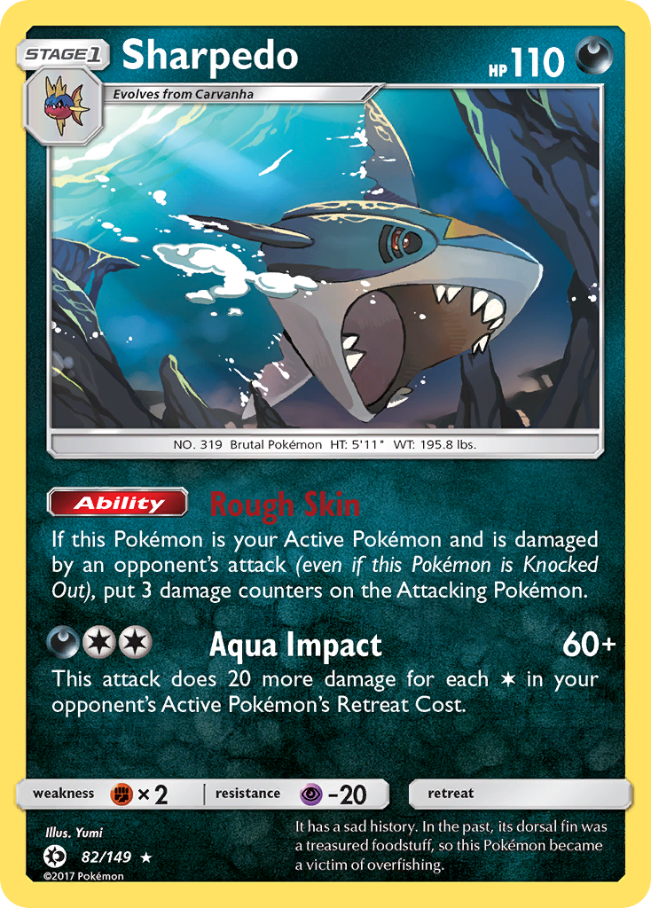 Sharpedo (82/149) [Sun & Moon: Base Set] | Dragon's Lair Comics and Fantasy Houston TX