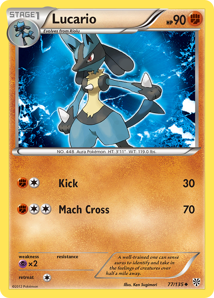 Lucario (77/135) [Black & White: Plasma Storm] | Dragon's Lair Comics and Fantasy Houston TX