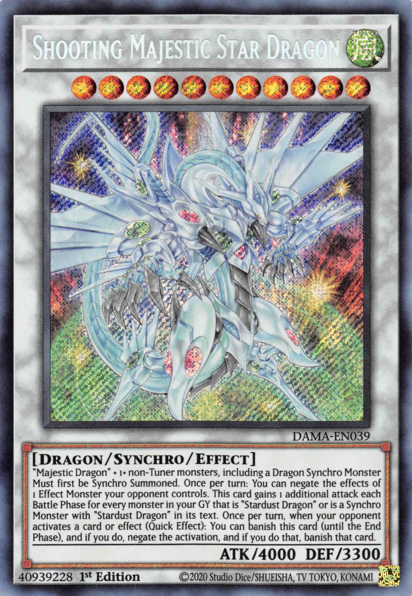 Shooting Majestic Star Dragon [DAMA-EN039] Secret Rare | Dragon's Lair Comics and Fantasy Houston TX