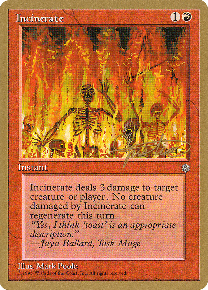 Incinerate (Mark Justice) [Pro Tour Collector Set] | Dragon's Lair Comics and Fantasy Houston TX