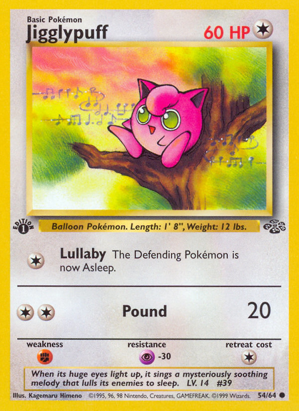 Jigglypuff (54/64) [Jungle 1st Edition] | Dragon's Lair Comics and Fantasy Houston TX