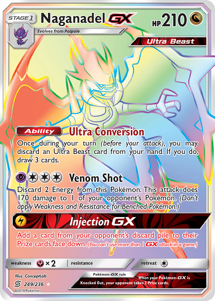 Naganadel GX (249/236) [Sun & Moon: Unified Minds] | Dragon's Lair Comics and Fantasy Houston TX