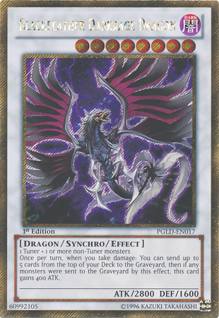 Blackfeather Darkrage Dragon [PGLD-EN017] Gold Secret Rare | Dragon's Lair Comics and Fantasy Houston TX