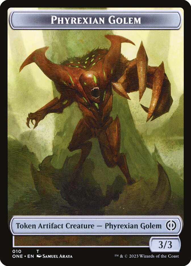 Phyrexian Goblin // Phyrexian Golem Double-Sided Token [Phyrexia: All Will Be One Tokens] | Dragon's Lair Comics and Fantasy Houston TX