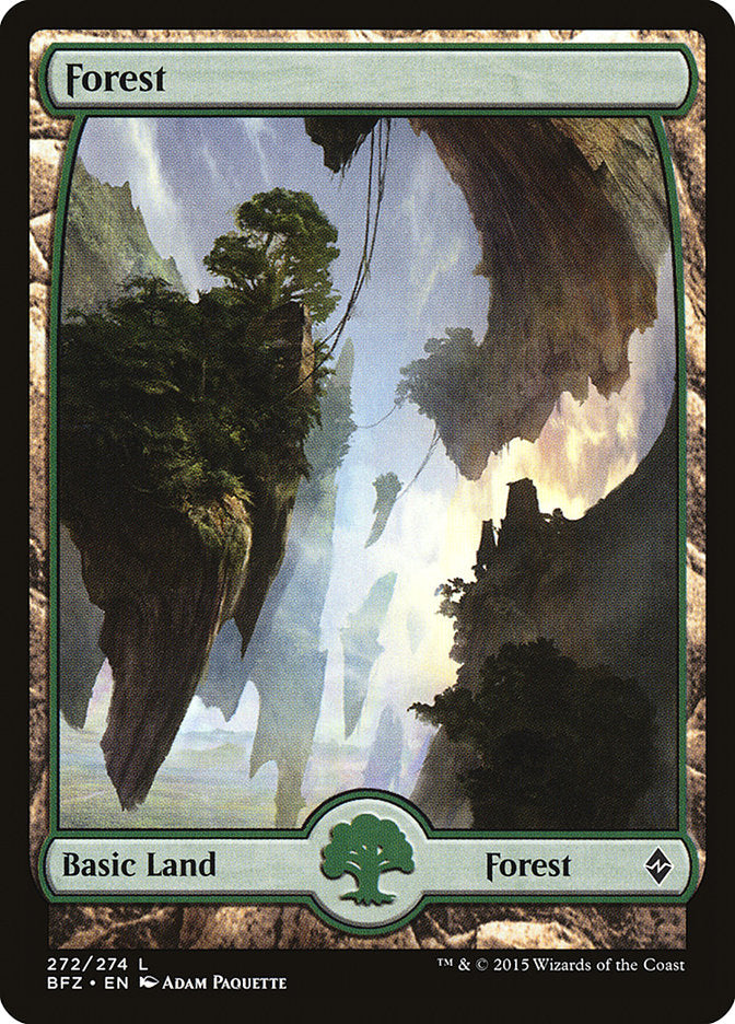 Forest (272) (Full Art) [Battle for Zendikar] | Dragon's Lair Comics and Fantasy Houston TX