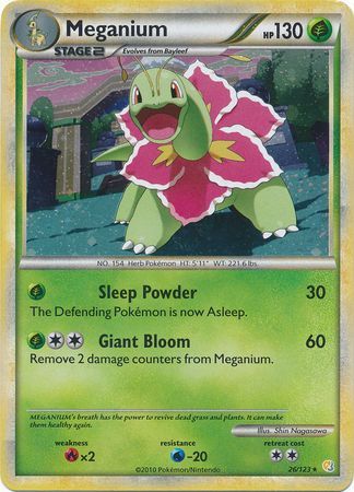 Meganium (26/123) (Cracked Ice Holo) [HeartGold & SoulSilver: Base Set] | Dragon's Lair Comics and Fantasy Houston TX