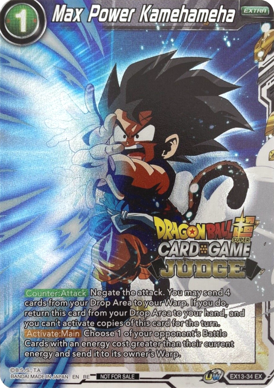 Max Power Kamehameha (Judge) (EX13-34) [Tournament Promotion Cards] | Dragon's Lair Comics and Fantasy Houston TX