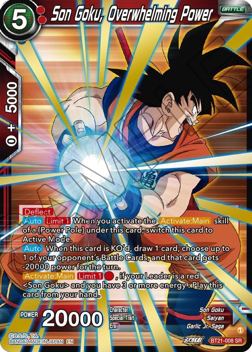 Son Goku, Overwhelming Power (BT21-008) [Wild Resurgence] | Dragon's Lair Comics and Fantasy Houston TX