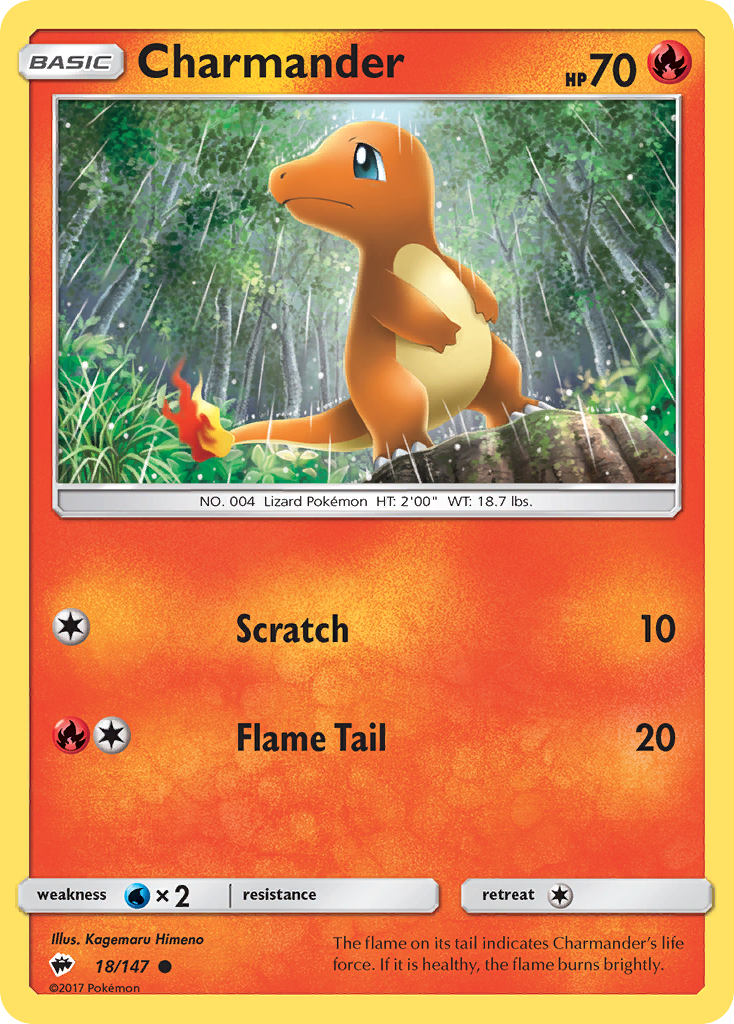 Charmander (18/147) [Sun & Moon: Burning Shadows] | Dragon's Lair Comics and Fantasy Houston TX