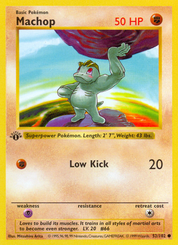 Machop (52/102) (Shadowless) [Base Set 1st Edition] | Dragon's Lair Comics and Fantasy Houston TX