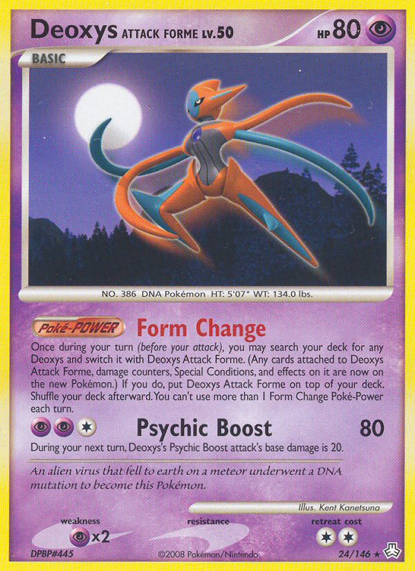 Deoxys Attack Forme (24/146) [Diamond & Pearl: Legends Awakened] | Dragon's Lair Comics and Fantasy Houston TX