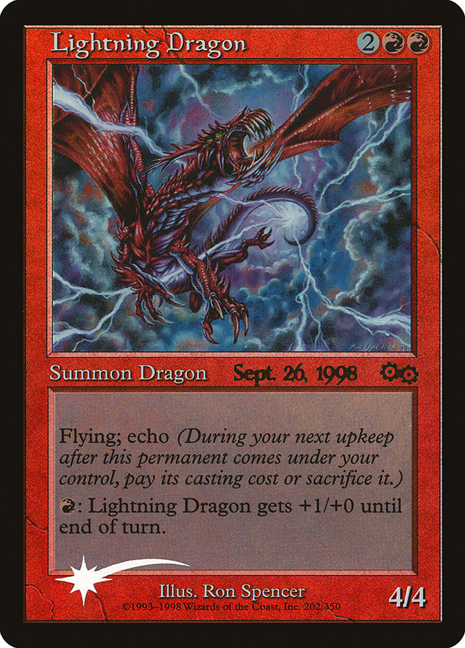 Lightning Dragon [Urza's Saga Promos] | Dragon's Lair Comics and Fantasy Houston TX