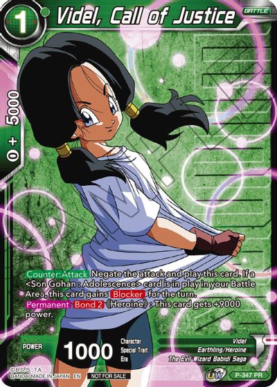 Videl, Call of Justice (Winner Stamped) (P-347) [Tournament Promotion Cards] | Dragon's Lair Comics and Fantasy Houston TX