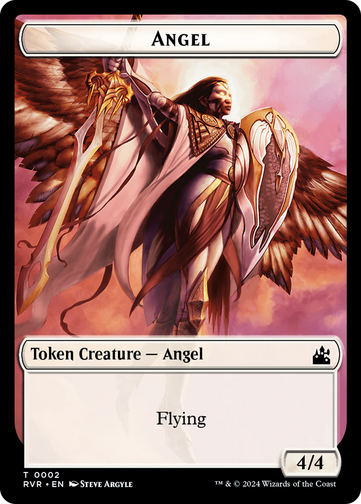 Angel Token (0002) [Ravnica Remastered Tokens] | Dragon's Lair Comics and Fantasy Houston TX