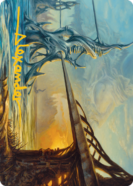 Razortide Bridge Art Card (Gold-Stamped Signature) [Modern Horizons 2 Art Series] | Dragon's Lair Comics and Fantasy Houston TX