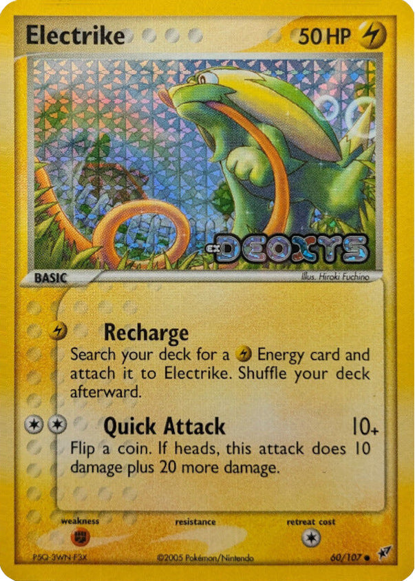 Electrike (60/107) (Stamped) [EX: Deoxys] | Dragon's Lair Comics and Fantasy Houston TX