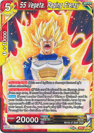 SS Vegeta, Raging Frenzy (BT8-111) [Malicious Machinations] | Dragon's Lair Comics and Fantasy Houston TX