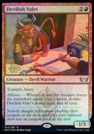 Devilish Valet [Streets of New Capenna Prerelease Promos] | Dragon's Lair Comics and Fantasy Houston TX