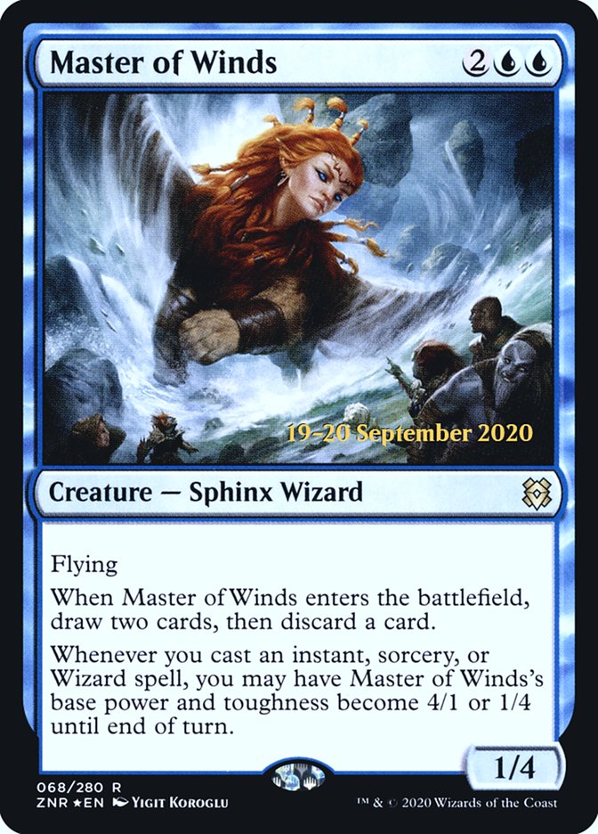 Master of Winds [Zendikar Rising Prerelease Promos] | Dragon's Lair Comics and Fantasy Houston TX