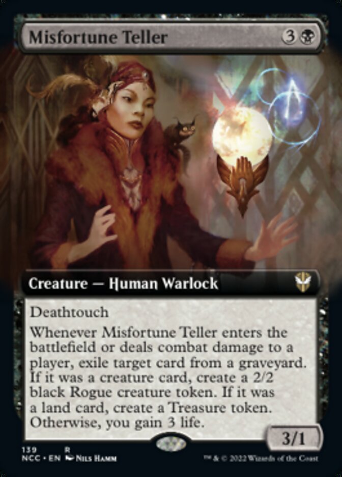 Misfortune Teller (Extended Art) [Streets of New Capenna Commander] | Dragon's Lair Comics and Fantasy Houston TX