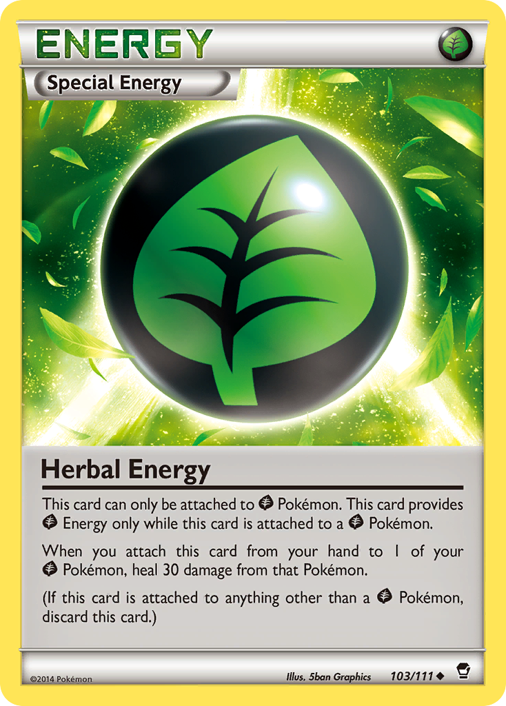 Herbal Energy (103/111) [XY: Furious Fists] | Dragon's Lair Comics and Fantasy Houston TX