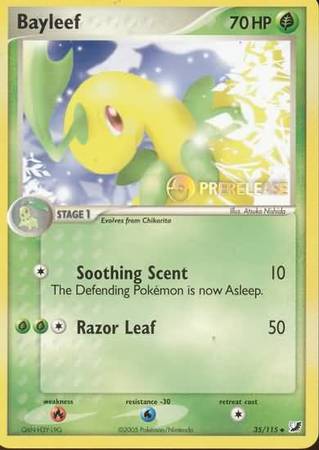 Bayleef (35/115) (Prerelease Promo) [Nintendo: Black Star Promos] | Dragon's Lair Comics and Fantasy Houston TX