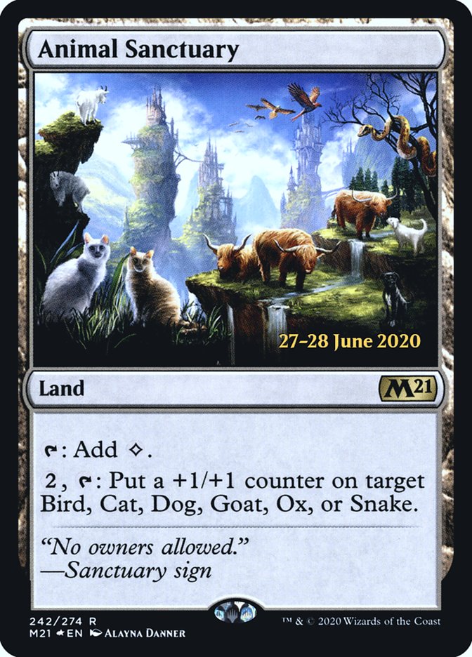 Animal Sanctuary [Core Set 2021 Prerelease Promos] | Dragon's Lair Comics and Fantasy Houston TX