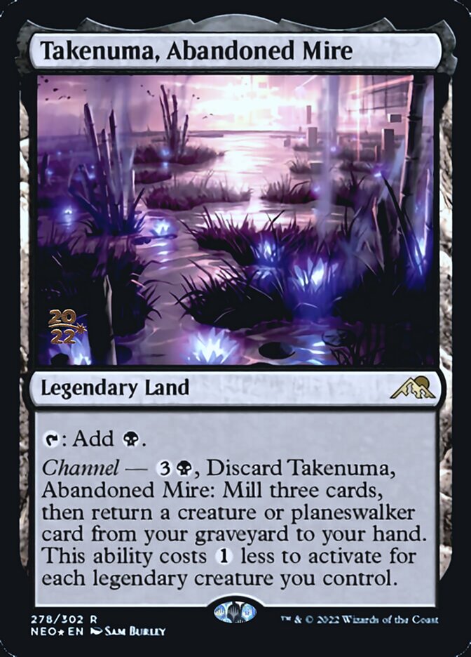 Takenuma, Abandoned Mire [Kamigawa: Neon Dynasty Prerelease Promos] | Dragon's Lair Comics and Fantasy Houston TX