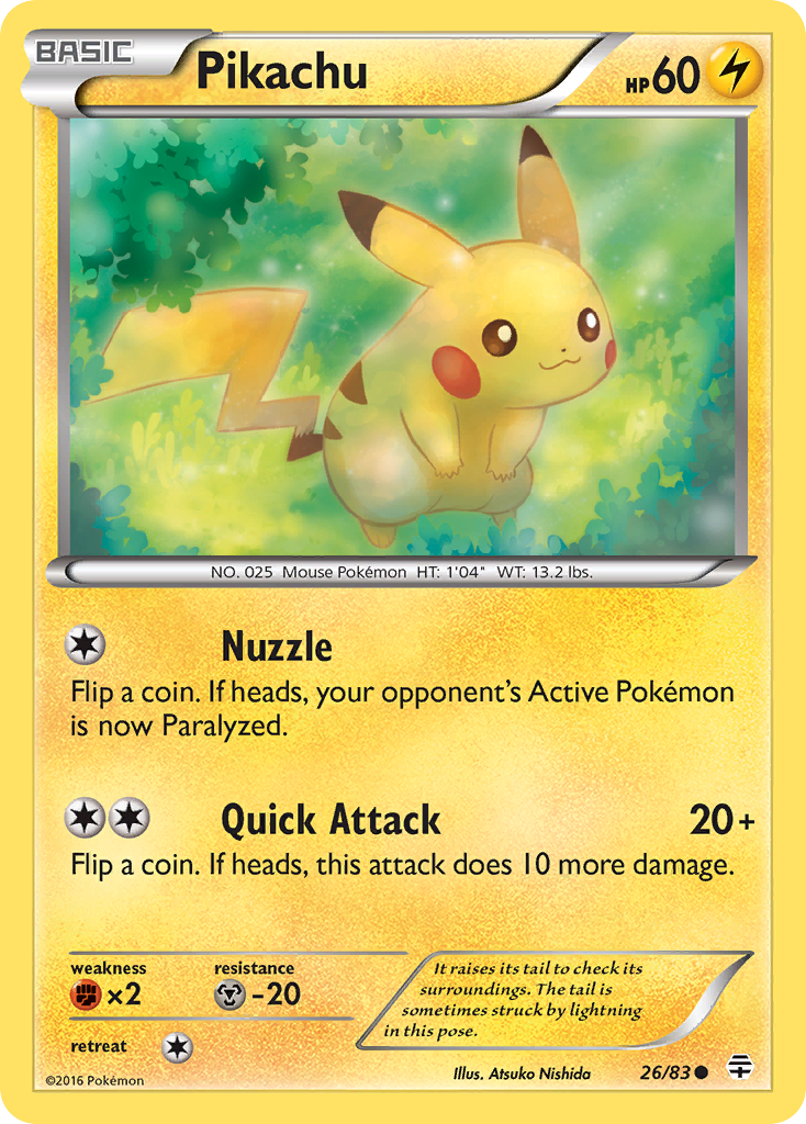 Pikachu (26/83) [XY: Generations] | Dragon's Lair Comics and Fantasy Houston TX