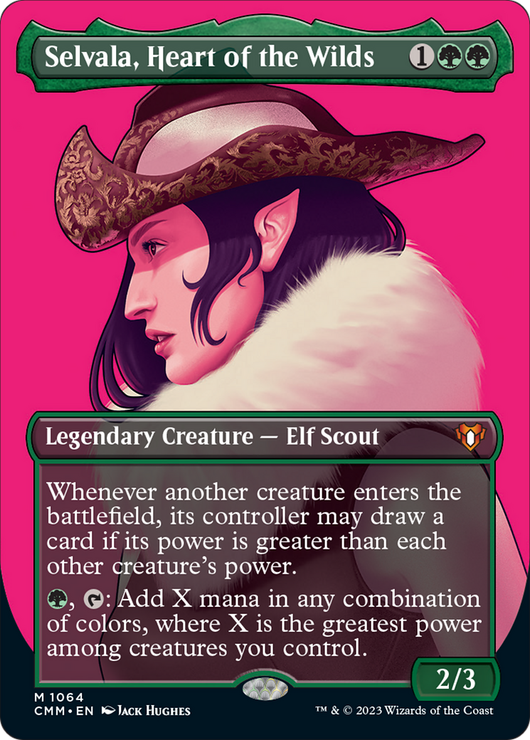 Selvala, Heart of the Wilds (Borderless Textured Foil Frame Break) [Commander Masters] | Dragon's Lair Comics and Fantasy Houston TX