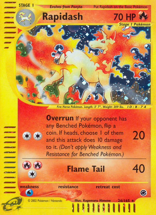 Rapidash (26/165) [Expedition: Base Set] | Dragon's Lair Comics and Fantasy Houston TX