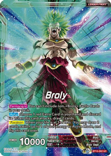 Broly // SS Broly, Demon's Second Coming (BT15-002) [Saiyan Showdown Prerelease Promos] | Dragon's Lair Comics and Fantasy Houston TX