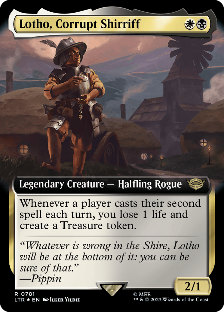 Lotho, Corrupt Shirriff (Extended Art) (Surge Foil) [The Lord of the Rings: Tales of Middle-Earth] | Dragon's Lair Comics and Fantasy Houston TX