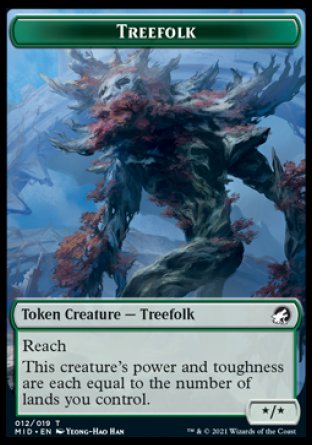 Treefolk Token [Innistrad: Midnight Hunt Tokens] | Dragon's Lair Comics and Fantasy Houston TX