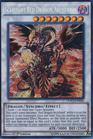 Scarlight Red Dragon Archfiend [DOCS-EN046] Secret Rare | Dragon's Lair Comics and Fantasy Houston TX