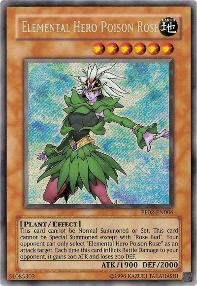 Elemental Hero Poison Rose [PP02-EN006] Secret Rare | Dragon's Lair Comics and Fantasy Houston TX