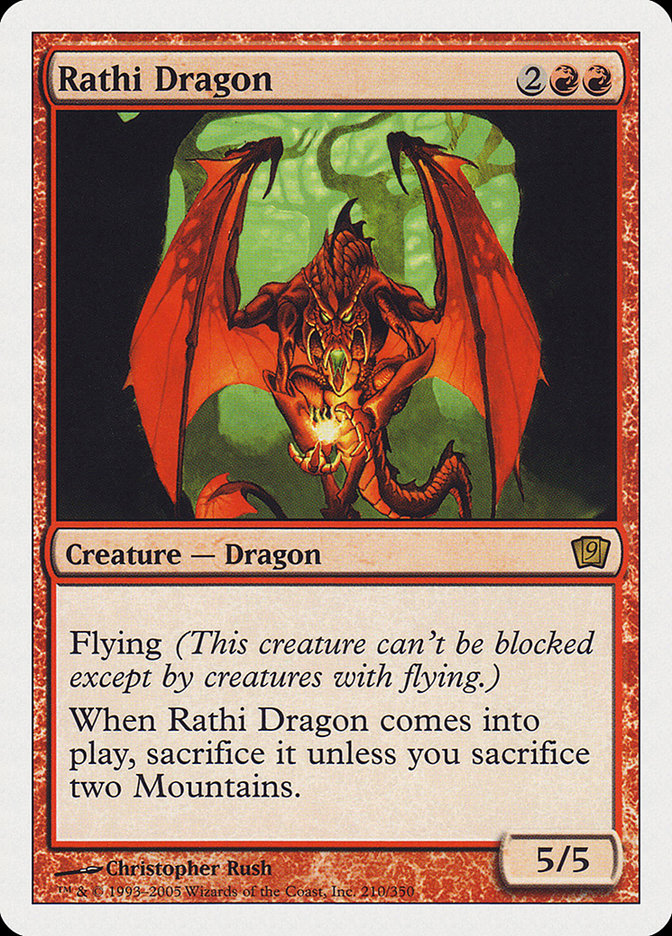 Rathi Dragon (9th Edition) [Oversize Cards] | Dragon's Lair Comics and Fantasy Houston TX