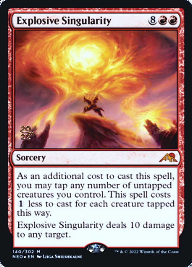 Explosive Singularity [Kamigawa: Neon Dynasty Prerelease Promos] | Dragon's Lair Comics and Fantasy Houston TX