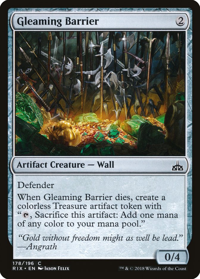 Gleaming Barrier [Rivals of Ixalan] | Dragon's Lair Comics and Fantasy Houston TX