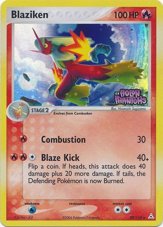 Blaziken (20/110) (Stamped) [EX: Holon Phantoms] | Dragon's Lair Comics and Fantasy Houston TX