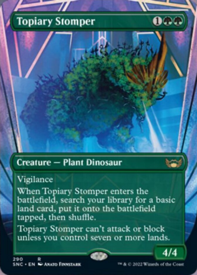 Topiary Stomper (Borderless Alternate Art) [Streets of New Capenna] | Dragon's Lair Comics and Fantasy Houston TX