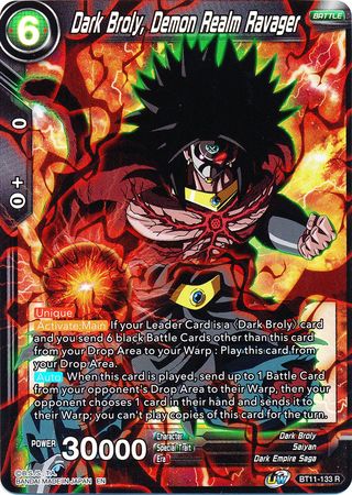 Dark Broly, Demon Realm Ravager (BT11-133) [Vermilion Bloodline 2nd Edition] | Dragon's Lair Comics and Fantasy Houston TX