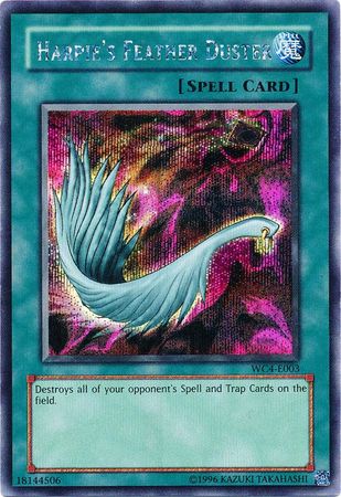 Harpie's Feather Duster [WC4-E003] Prismatic Secret Rare | Dragon's Lair Comics and Fantasy Houston TX