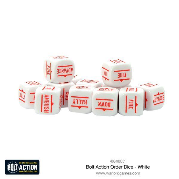 Bolt Action: Orders Dice (White) | Dragon's Lair Comics and Fantasy Houston TX