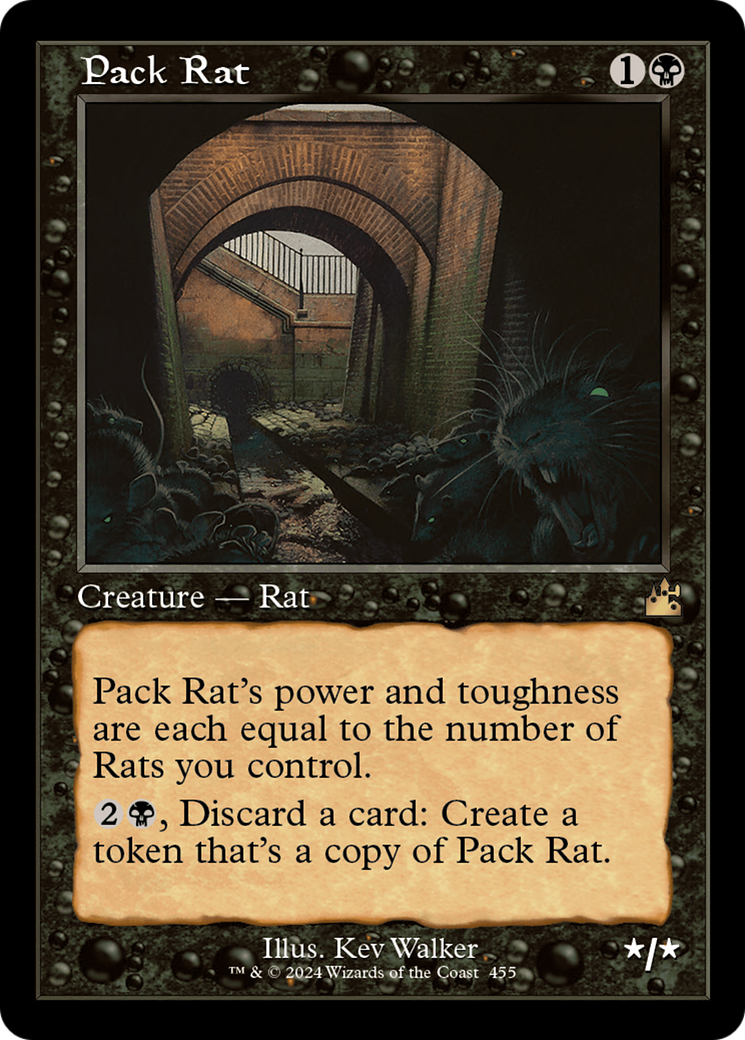 Pack Rat (Retro Frame) [Ravnica Remastered] | Dragon's Lair Comics and Fantasy Houston TX