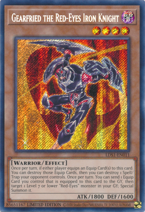 Gearfried the Red-Eyes Iron Knight [LDS1-EN011] Secret Rare | Dragon's Lair Comics and Fantasy Houston TX