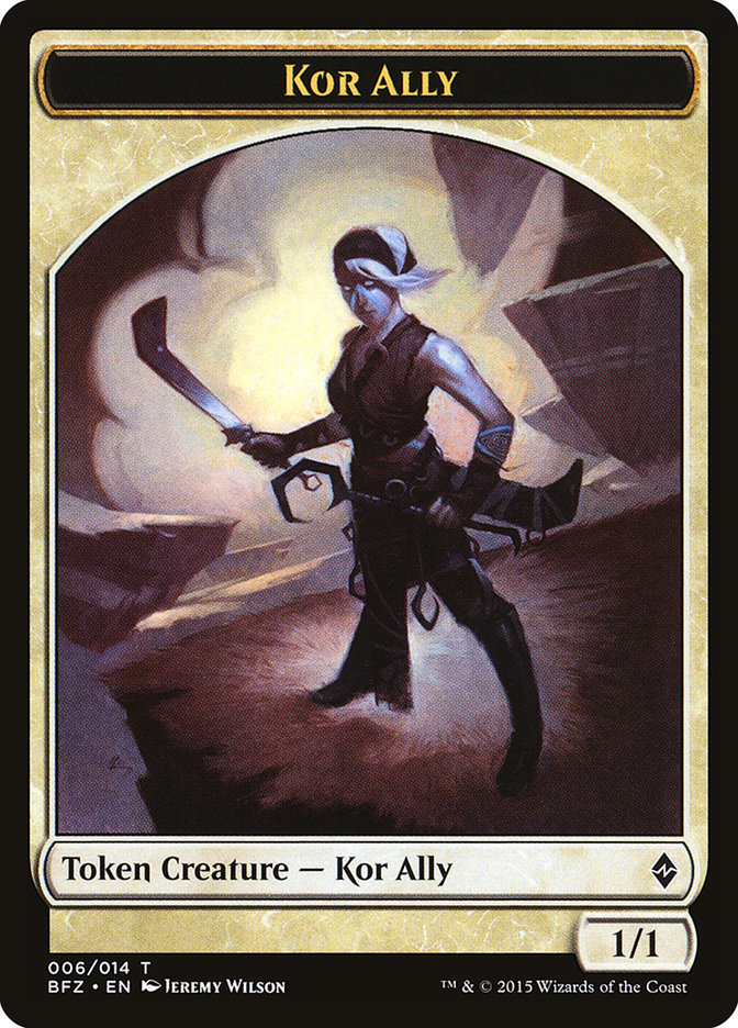 Kor Ally Token [Battle for Zendikar Tokens] | Dragon's Lair Comics and Fantasy Houston TX